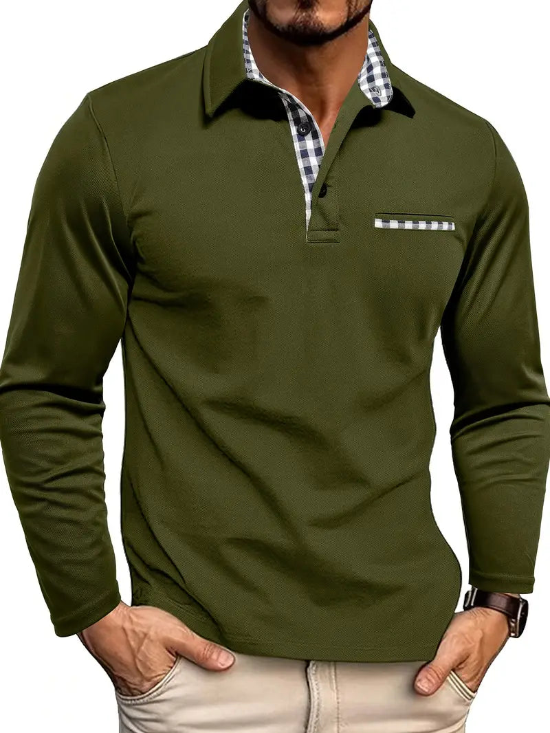 Levi - Poloshirt mit kariertem Kragen