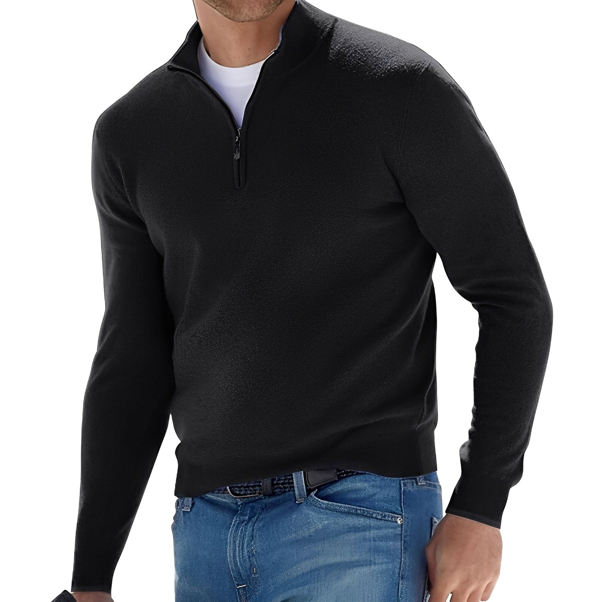 Nash - Alltags-Pullover mit halbem Reißverschluss
