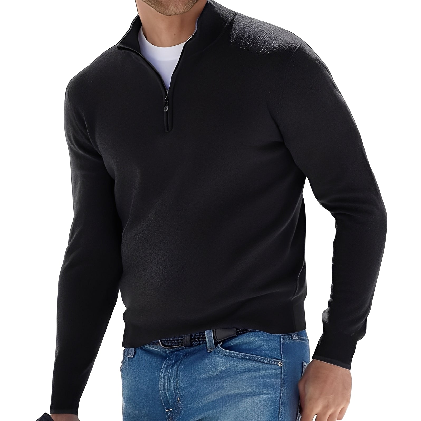 Ralph - Bequemer Herrenpullover mit Zipper