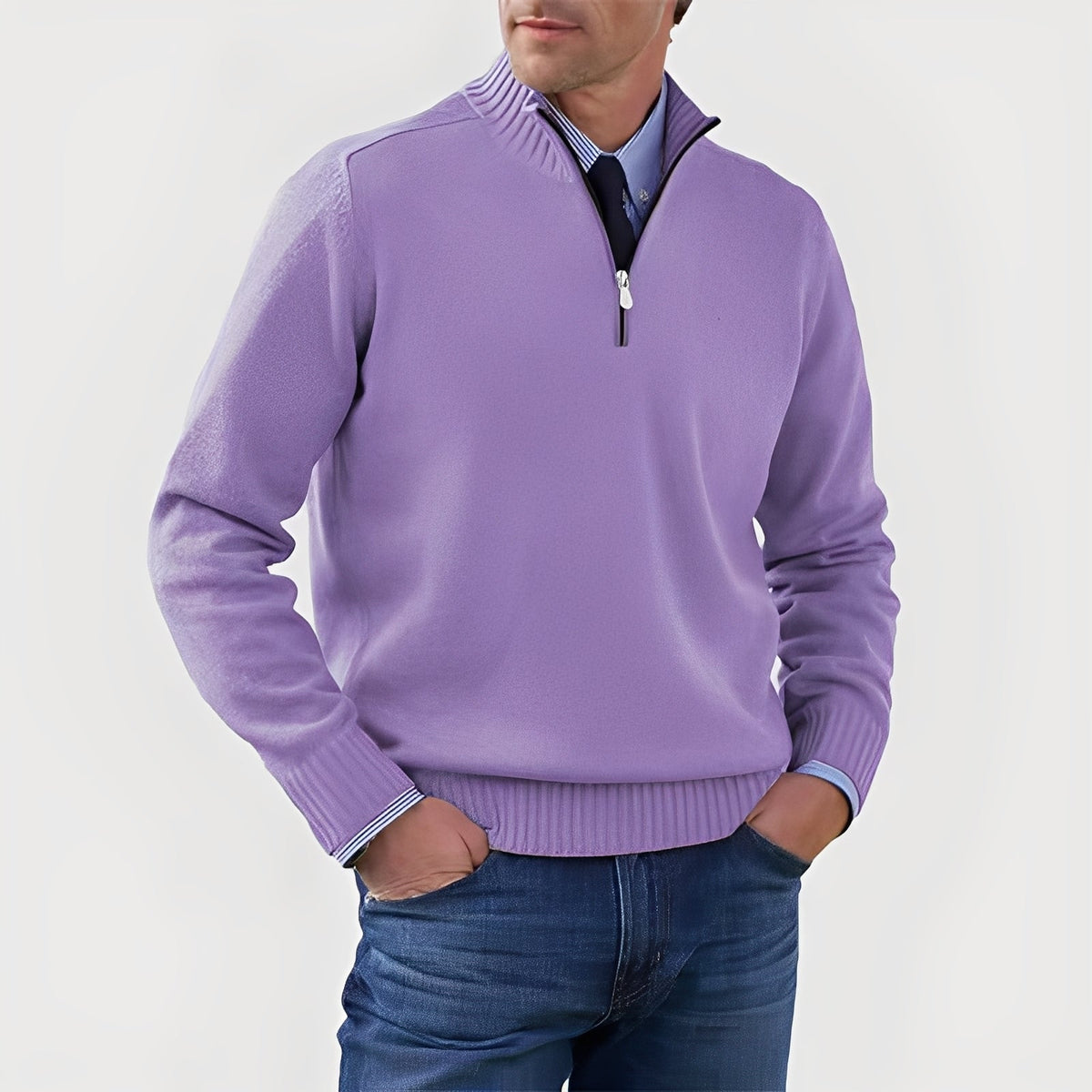 Nolan - Bequemer Pullover mit halbem Reißverschluss