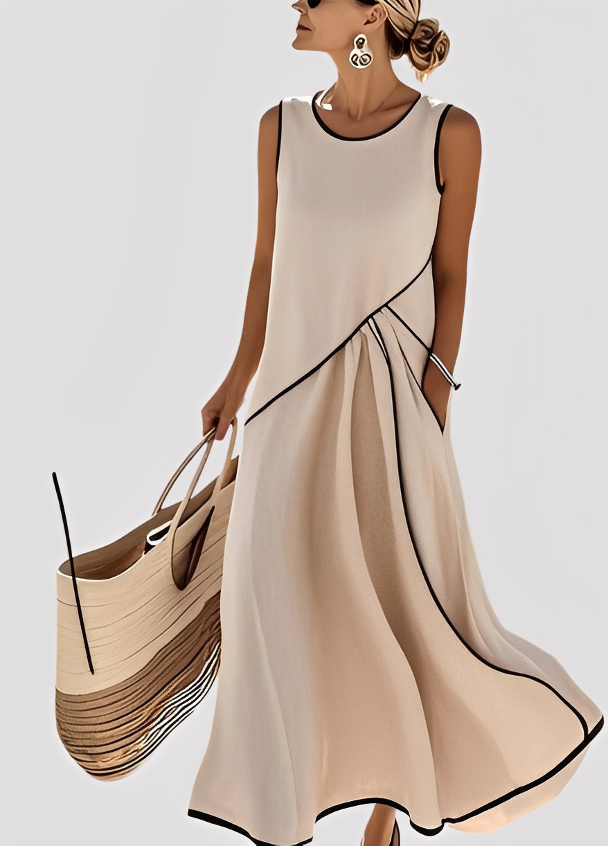 Mabel - Stilvolles, locker sitzendes Maxikleid für Damen