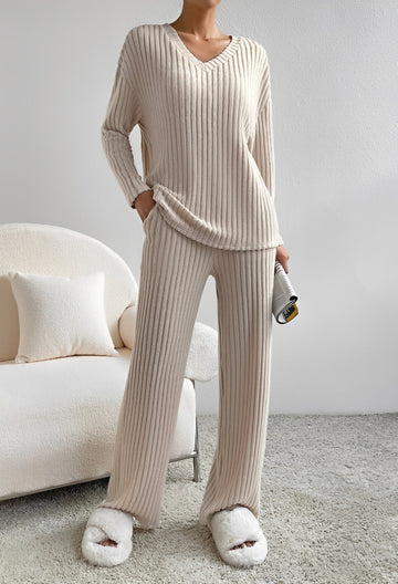 Niki - Gestreiftes lockeres Outfit-Set