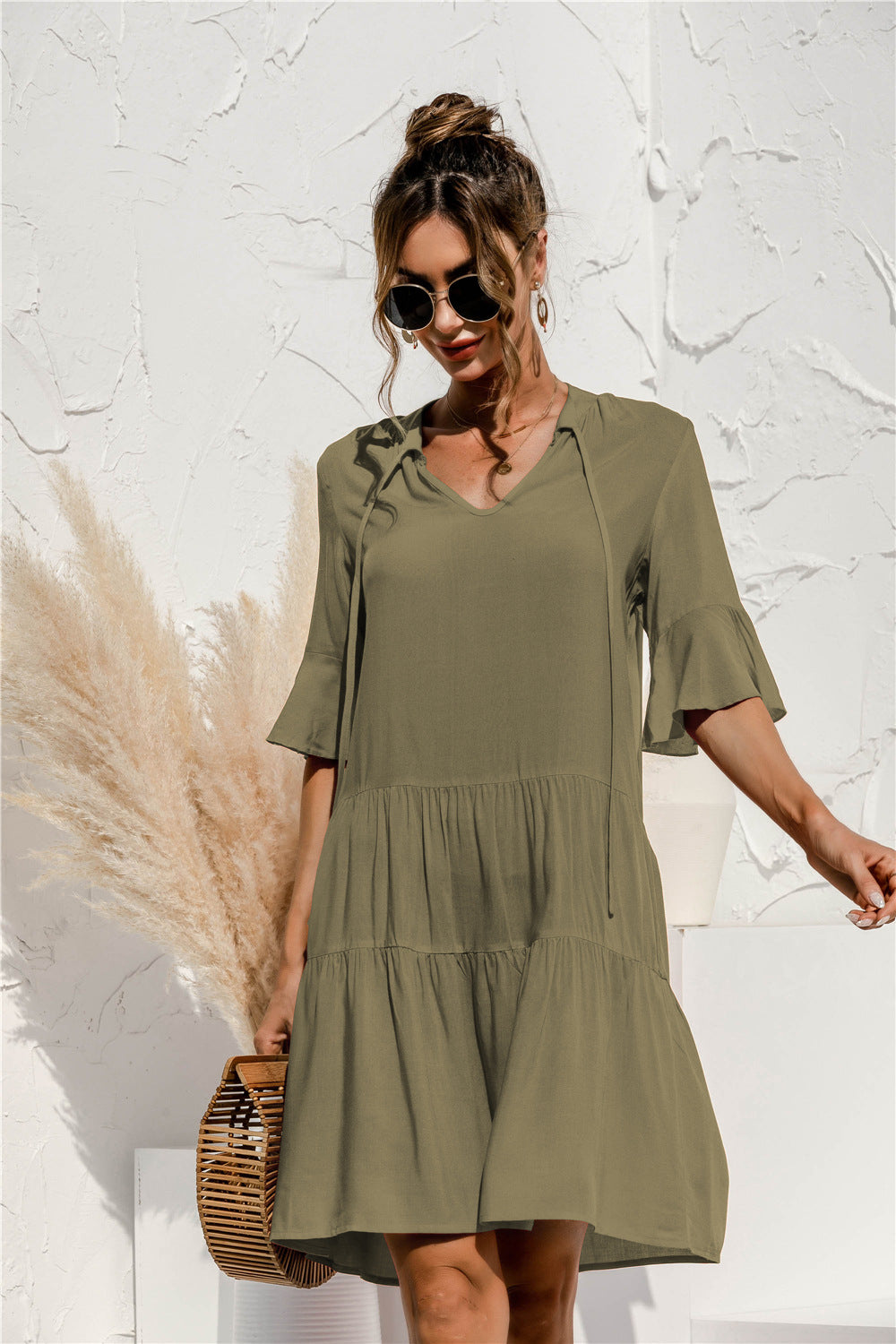 Liza - Stilvolles Kleid mit ausgestellten Ärmeln für Damen