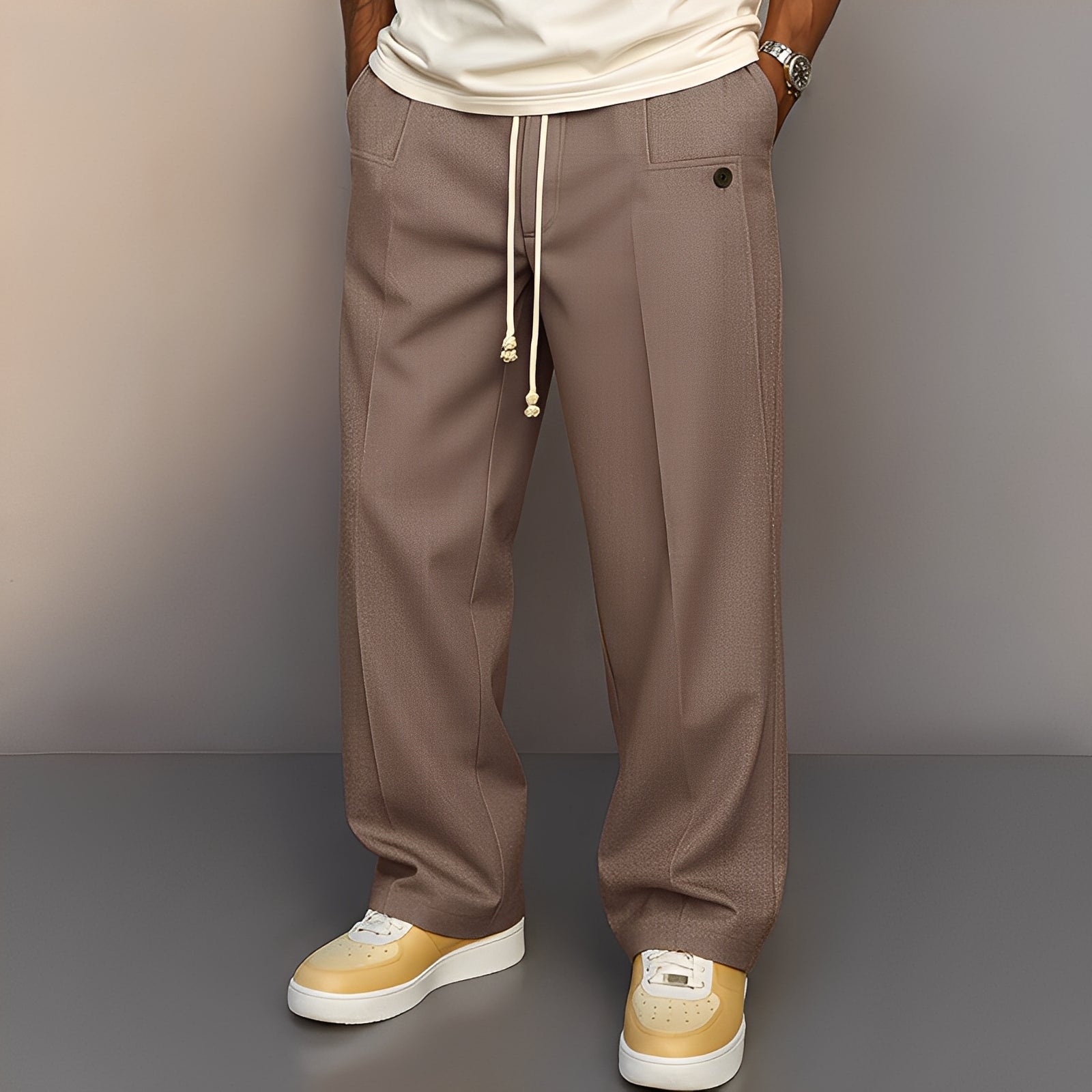 Kevin - Locker geschnittene Herrenhose mit weitem Bein