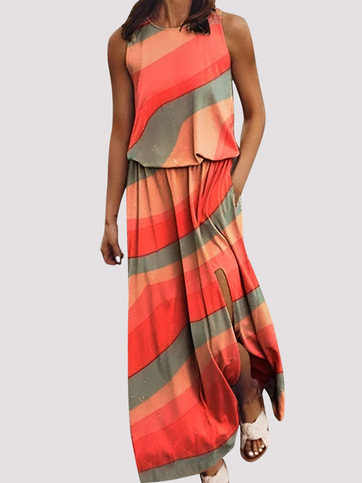 Halle - Stilvolles, ärmelloses Maxikleid für Damen