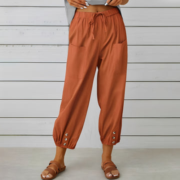 Christa - Lässige, locker sitzende, verkürzte Hose für Damen