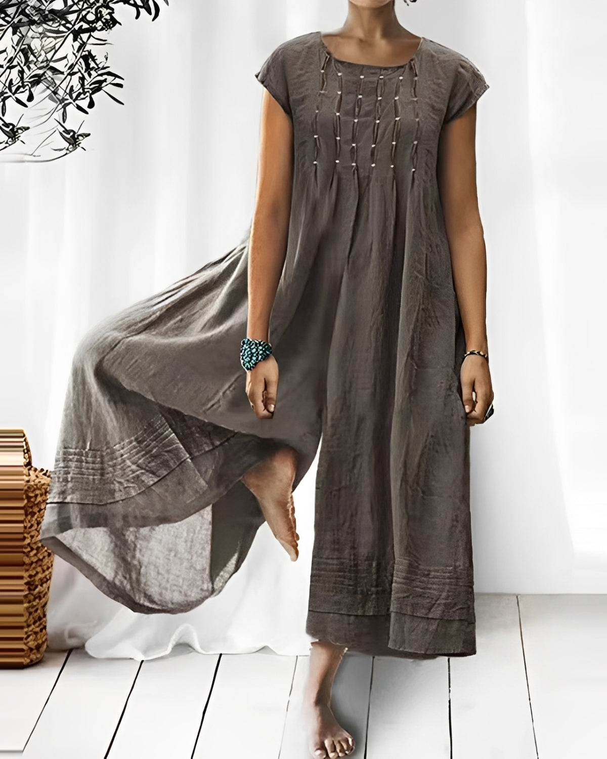 Claudia - Stilvoller kurzärmeliger Jumpsuit für Damen
