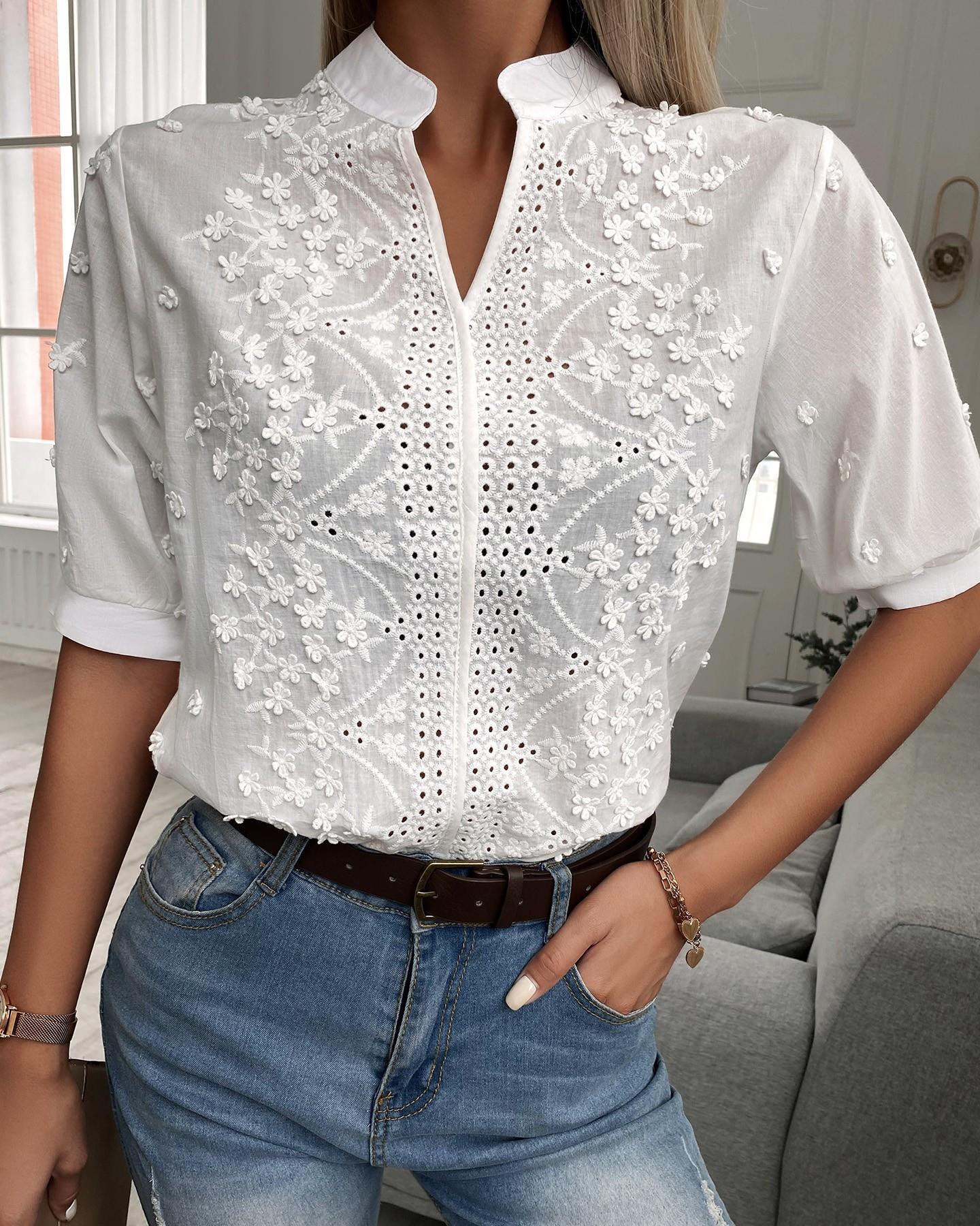 Abby - Stilvolle Bluse mit weiten Ärmeln für Damen