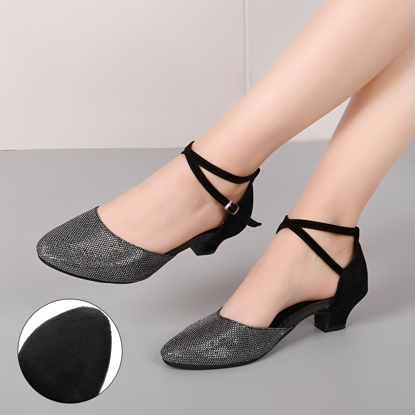 Carrie - Trendige Damen-Glitzersandalen
