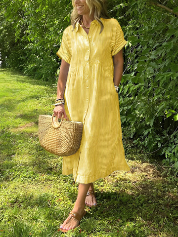 Alana - Lässiges gestreiftes Hemdkleid für Damen