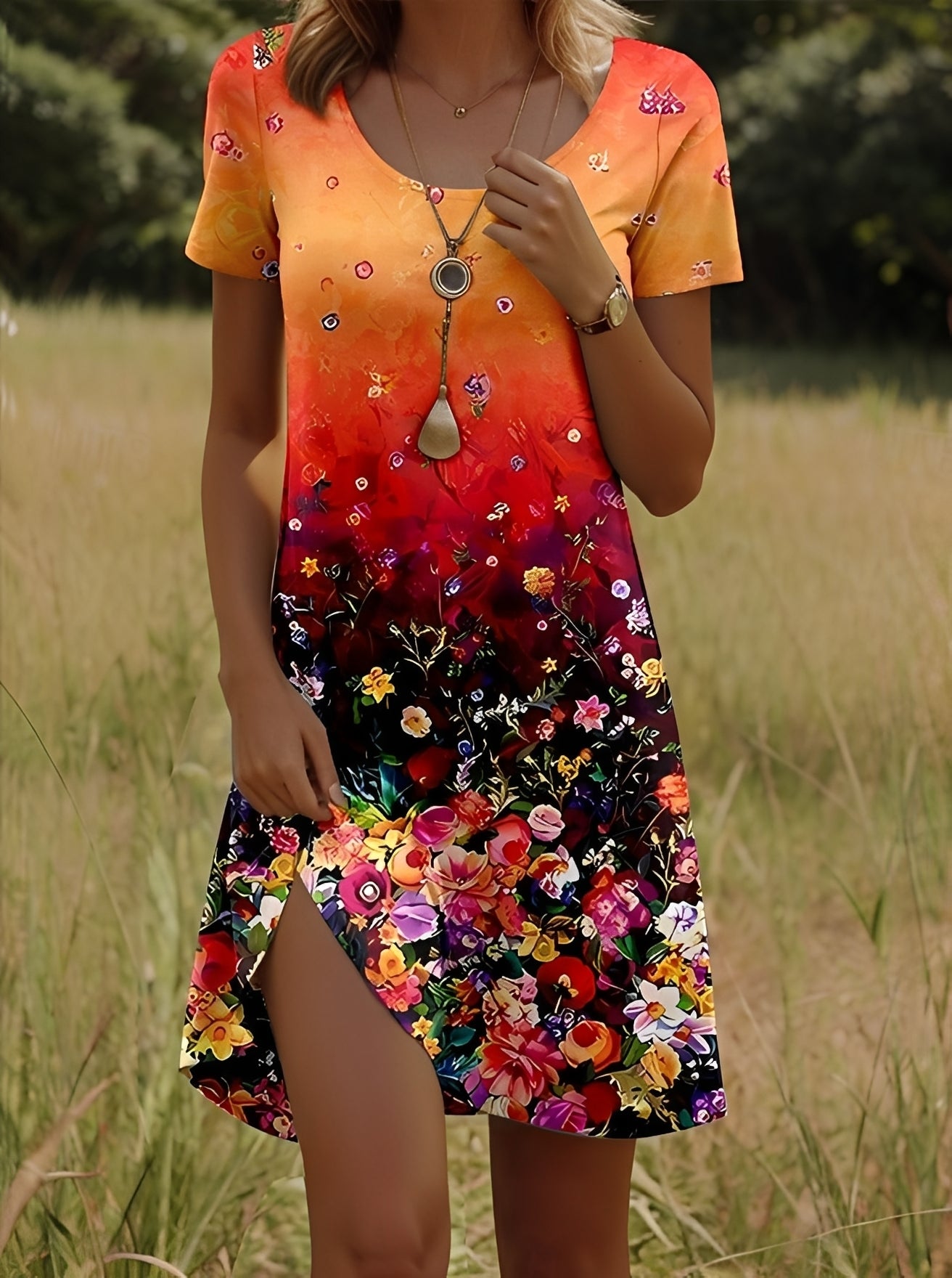 Lyssa - Stilvolles bedrucktes Kleid für Damen