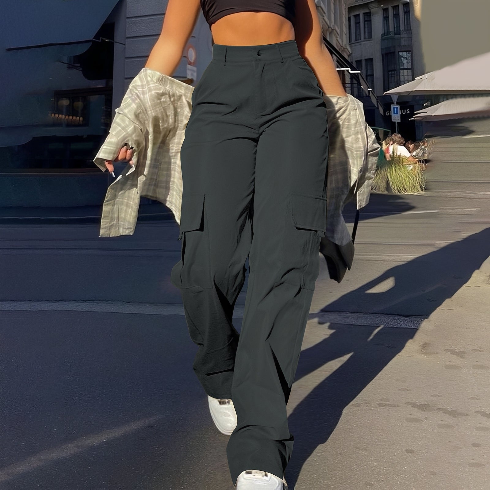Sophie - Lässige Cargohose mit hoher Taille für Damen