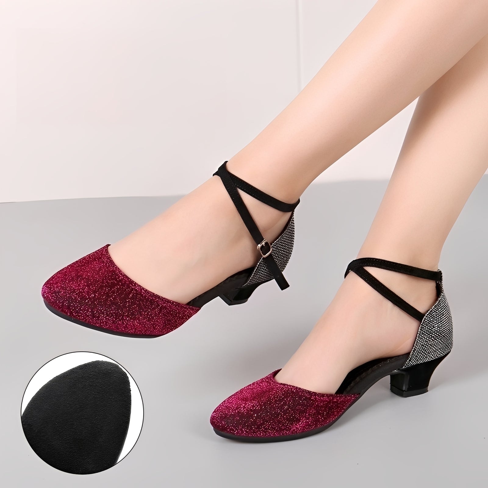 Carrie - Trendige Damen-Glitzersandalen