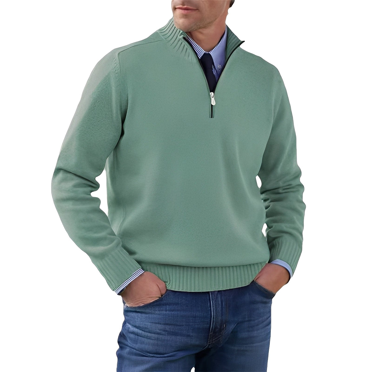 Nolan - Bequemer Pullover mit halbem Reißverschluss