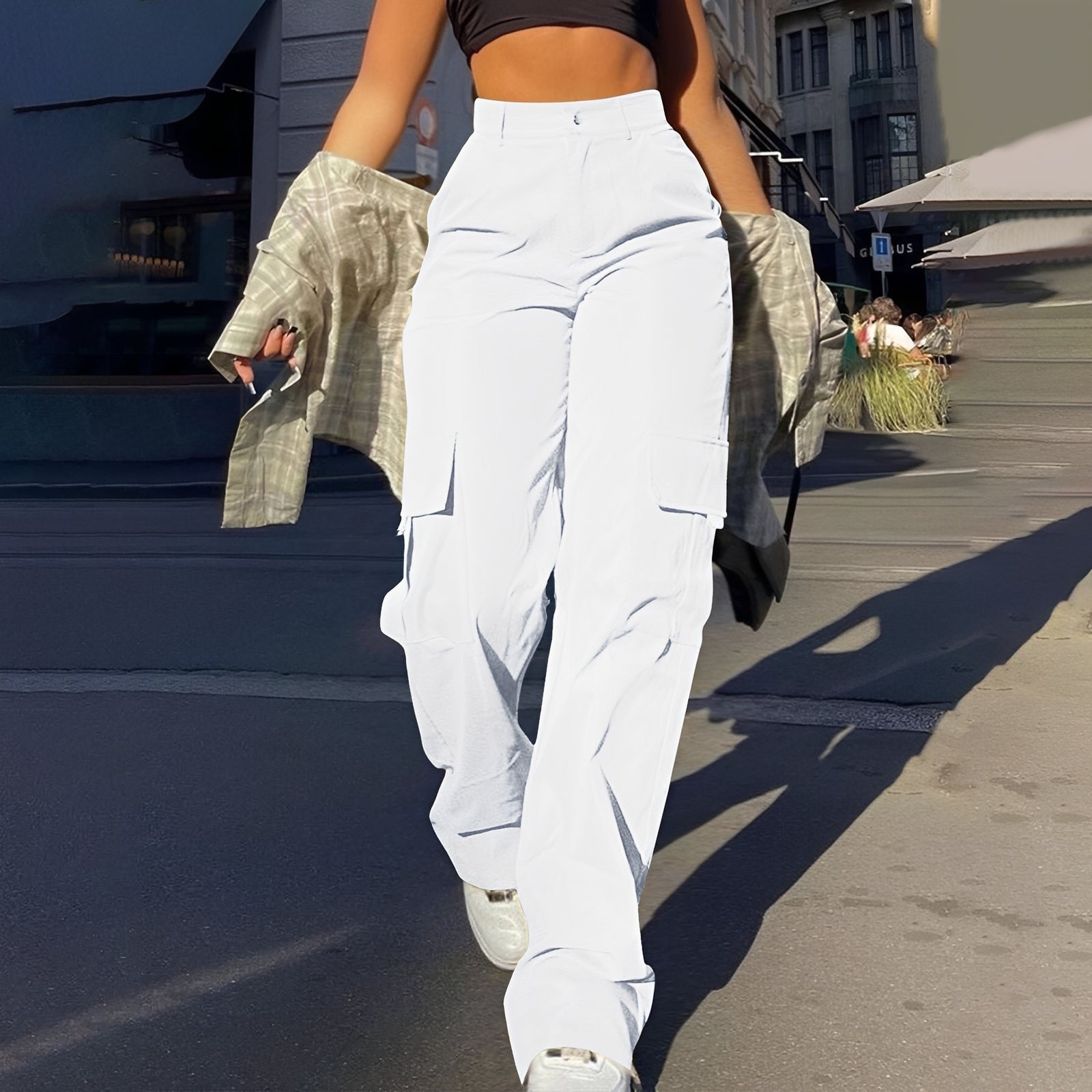 Sophie - Lässige Cargohose mit hoher Taille für Damen