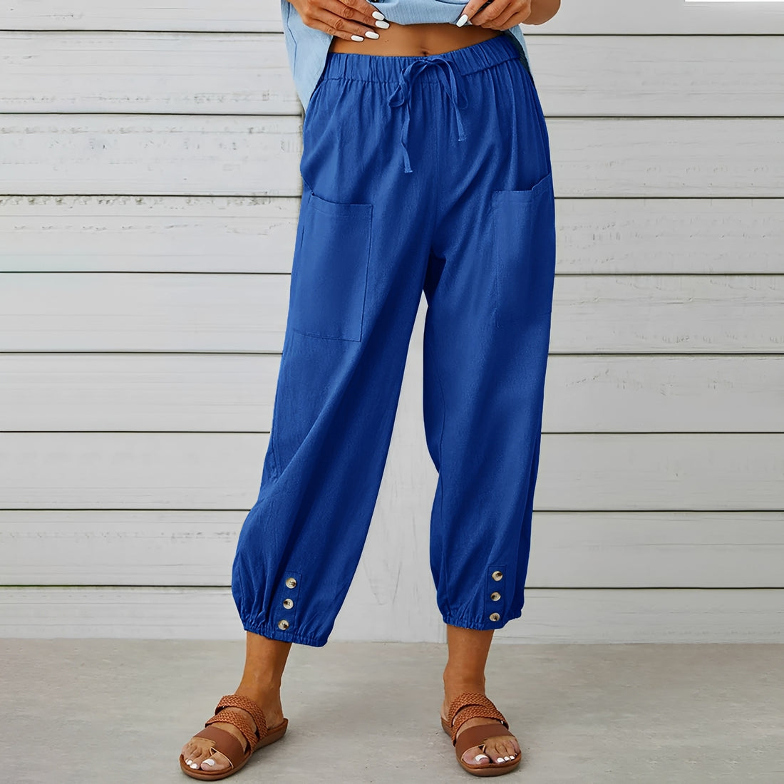 Christa - Lässige, locker sitzende, verkürzte Hose für Damen