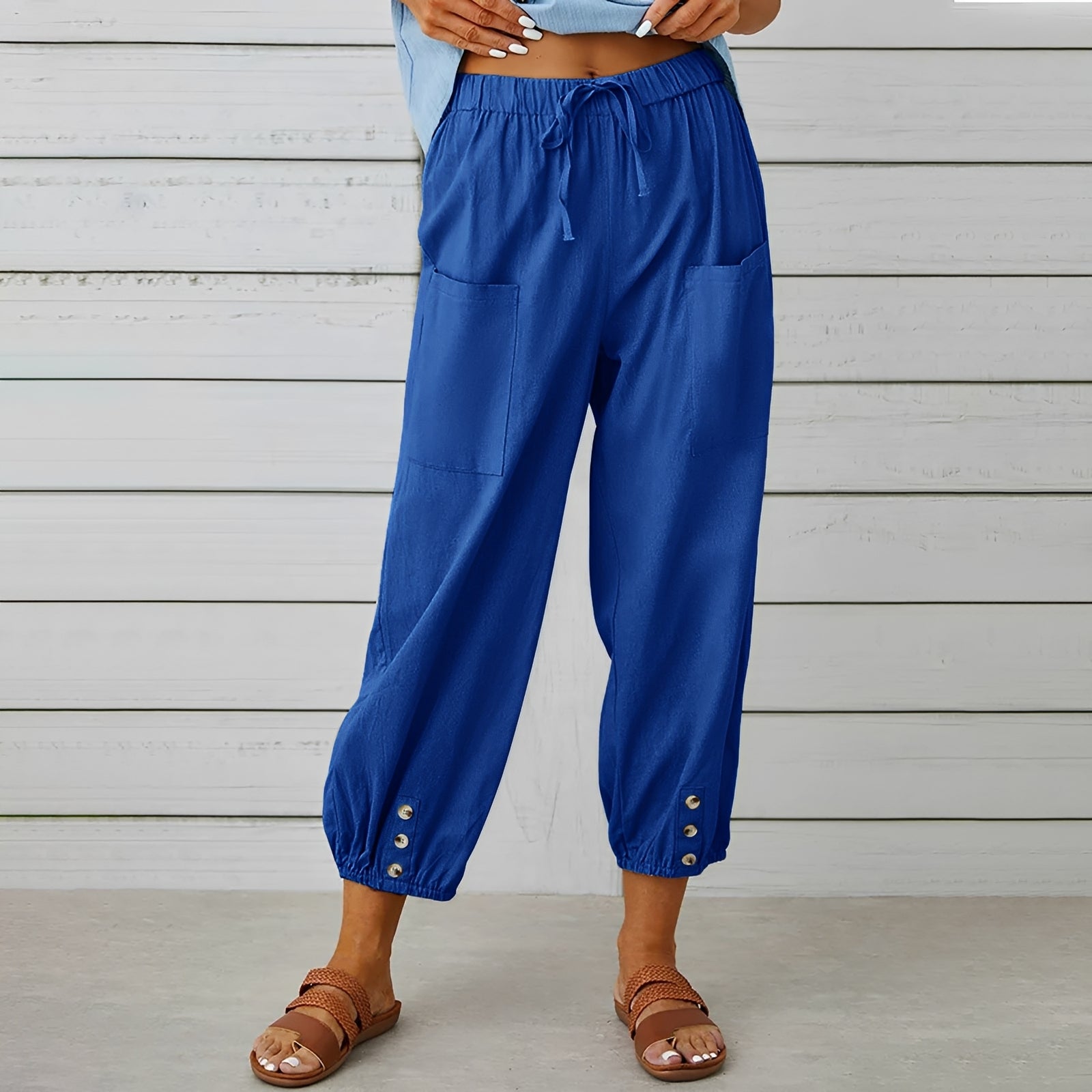 Christa - Lässige, locker sitzende, verkürzte Hose für Damen