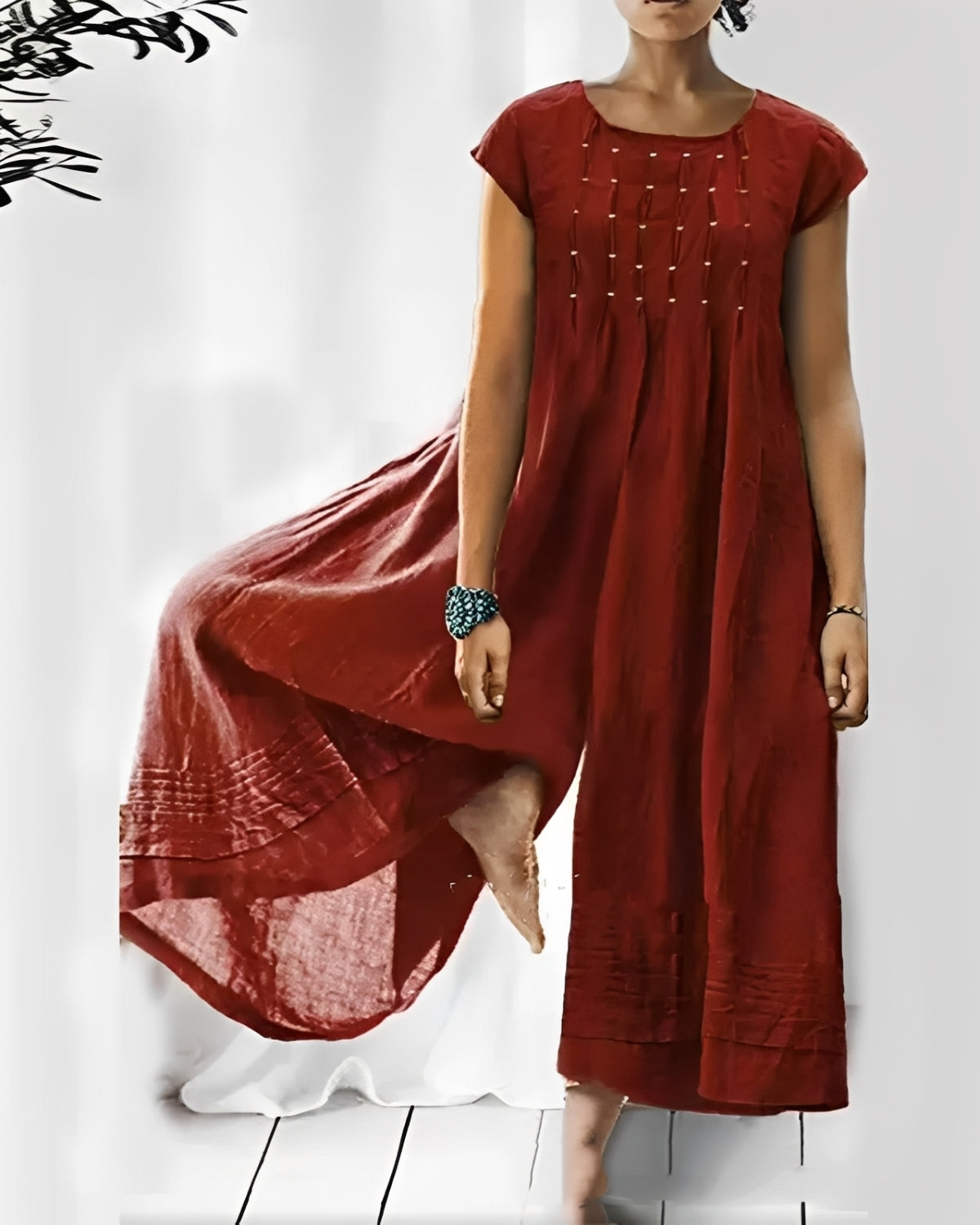 Claudia - Stilvoller kurzärmeliger Jumpsuit für Damen