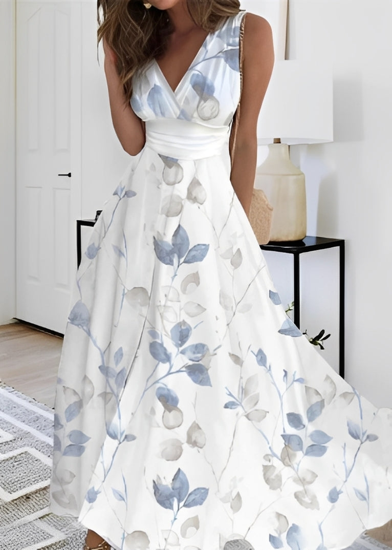 Kathryn - Stilvolles Maxikleid mit Blumenmuster für Damen