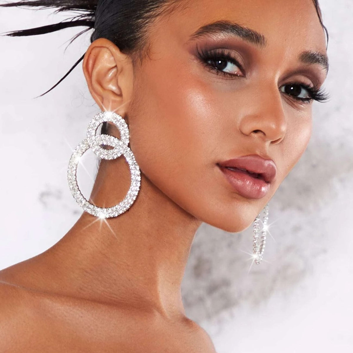 Strass-Hoops - Ohrringe mit Strassverzierung