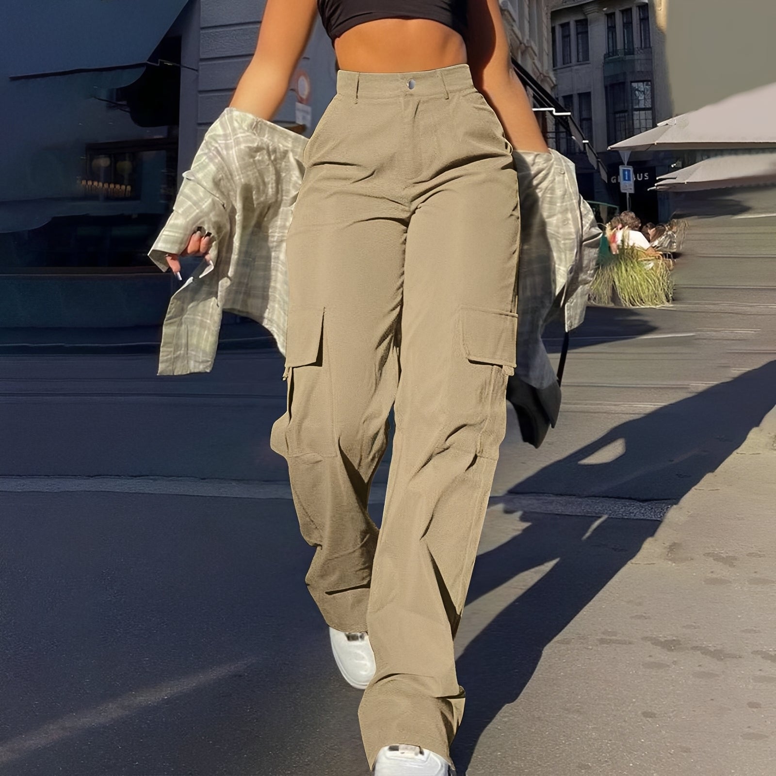 Sophie - Lässige Cargohose mit hoher Taille für Damen