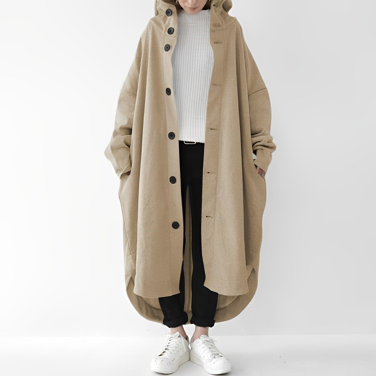 Cailyn - Komfortabler langer Trenchcoat