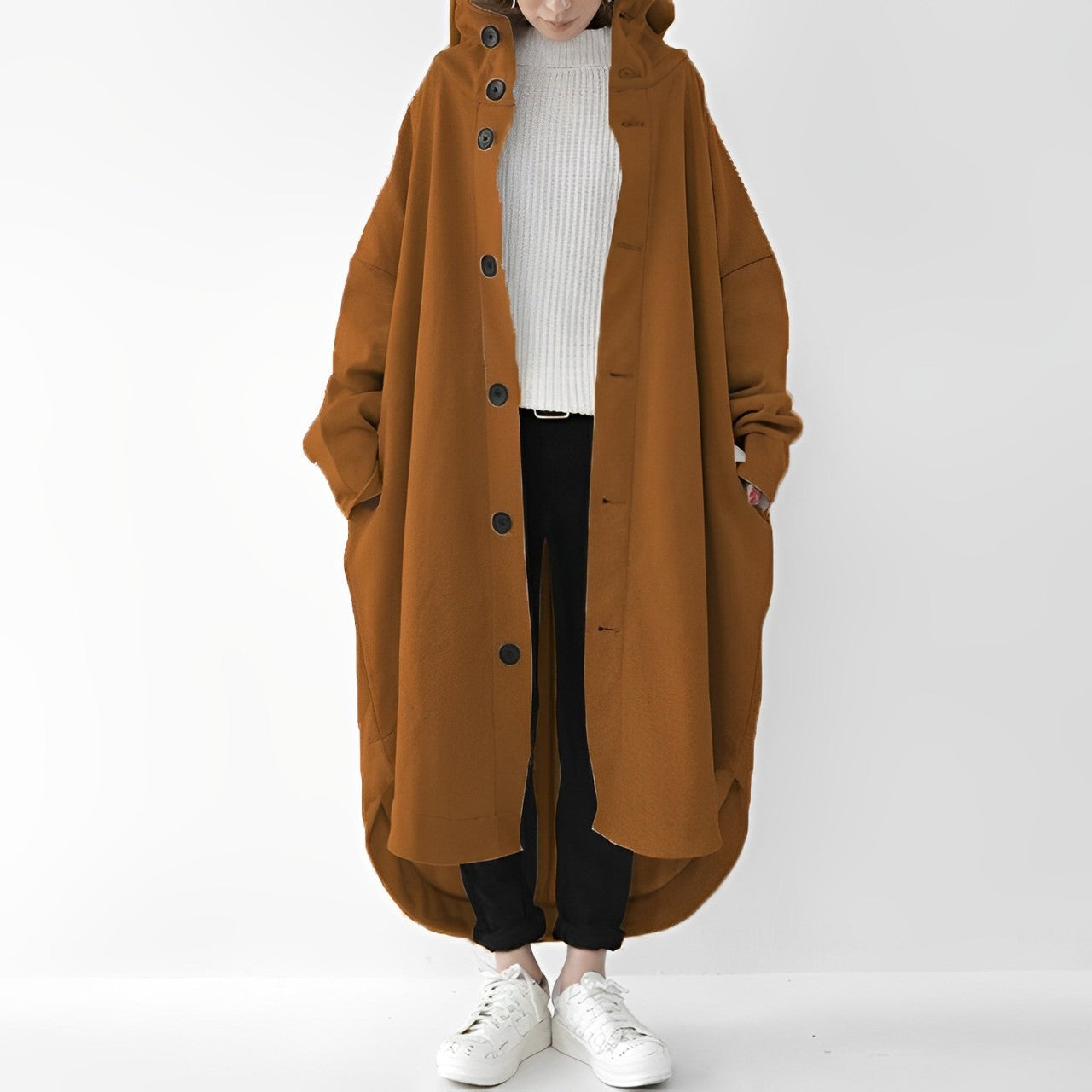 Cailyn - Komfortabler langer Trenchcoat
