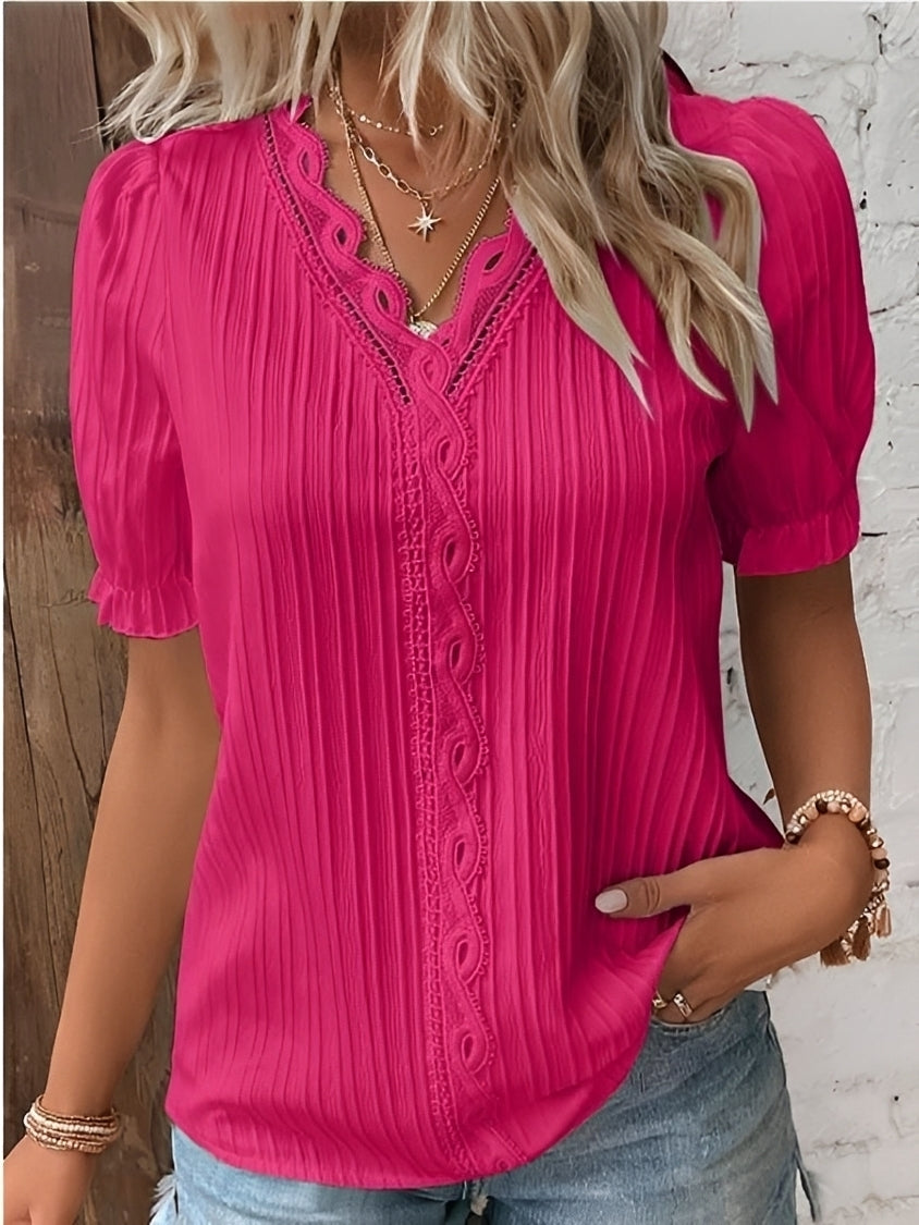 Kristina - Stilvolle Bluse mit V-Ausschnitt für Damen
