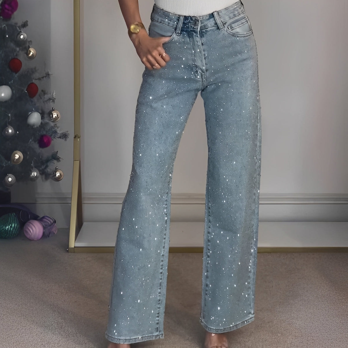Sandra - Edle Hose mit weitem Bein