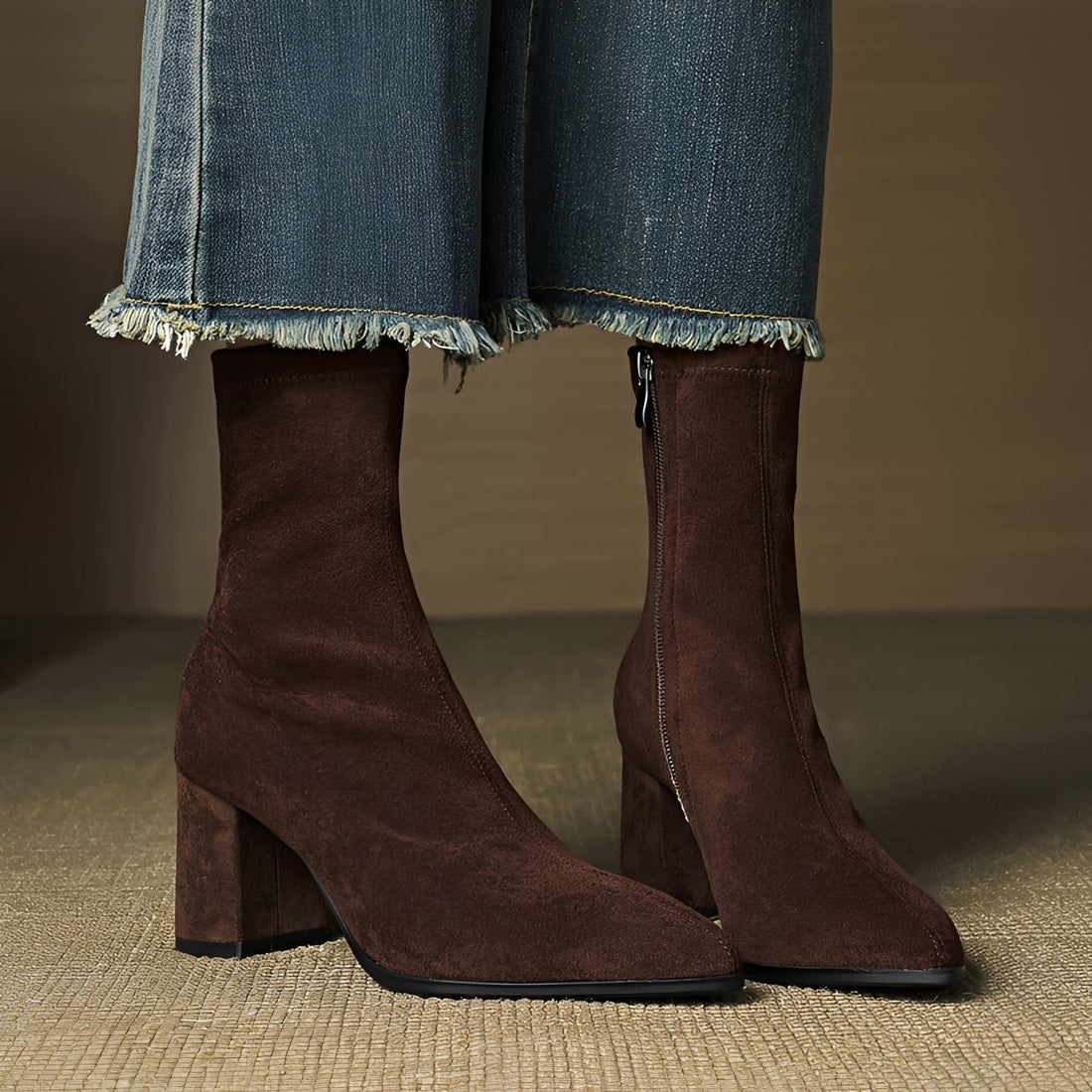 Mikayla - Lässige Stiefel mit Absatz und Reißverschluss
