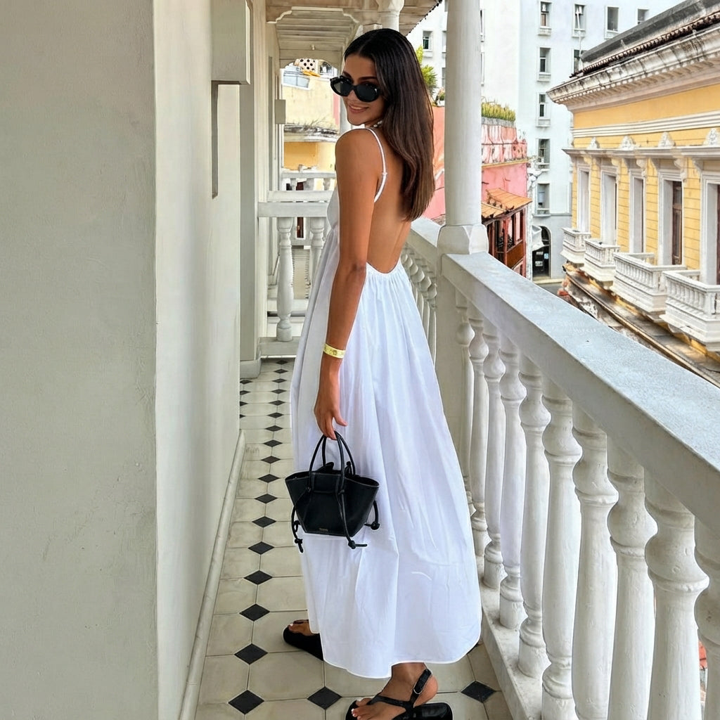 Rhian - Stilvolles Rückenfreies Kleid