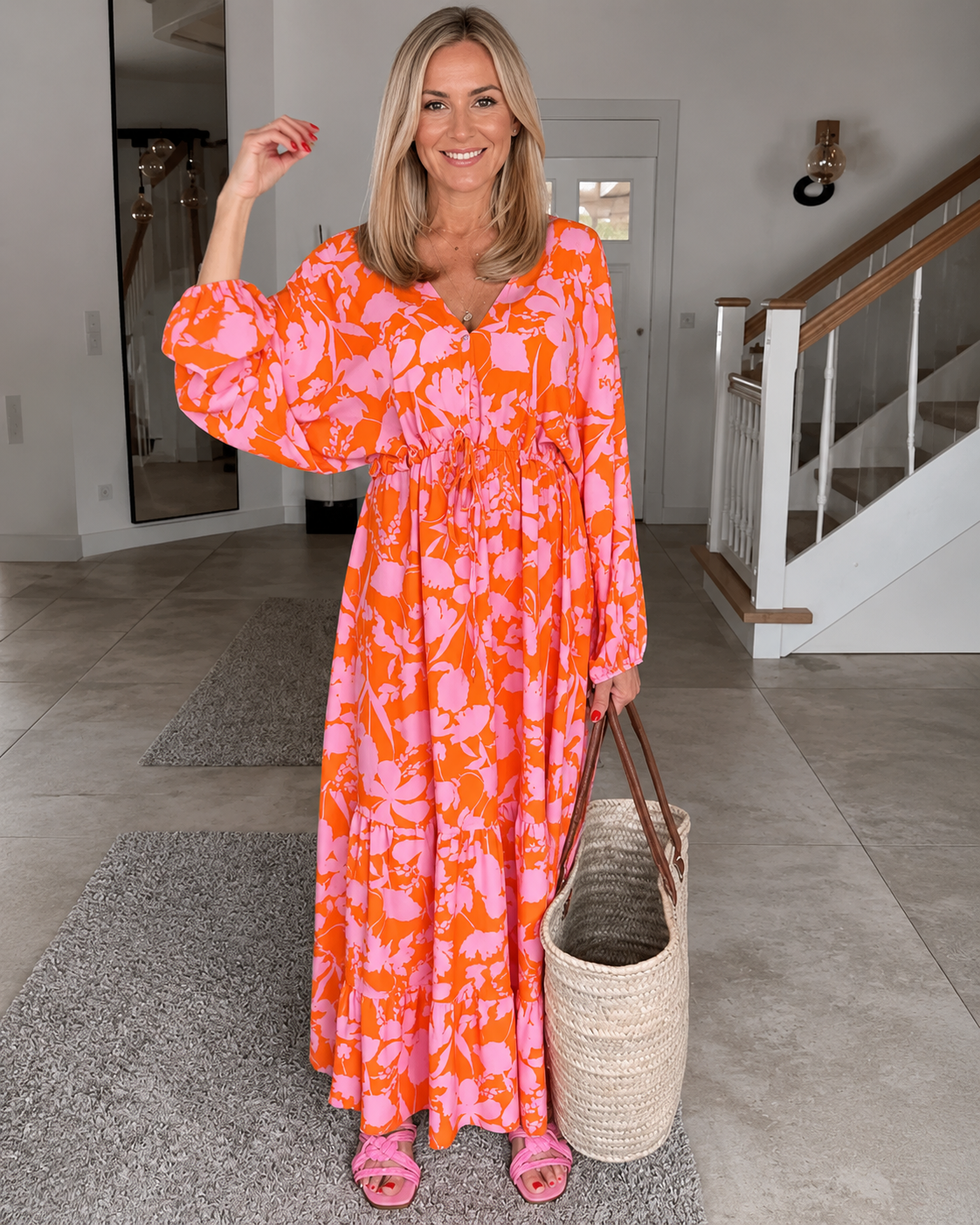 Veriana - Elegantes Kleid mit V-Ausschnitt
