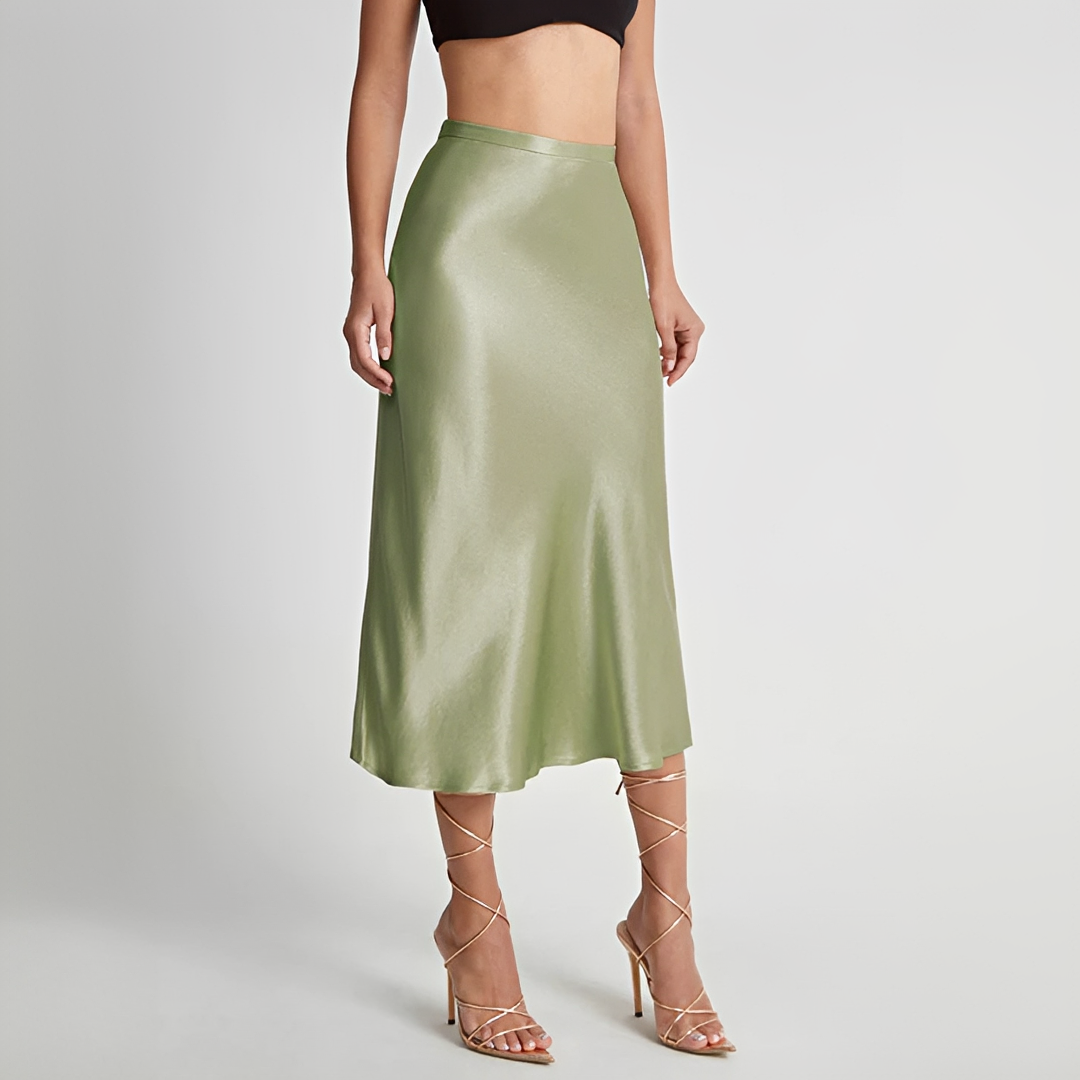 Emilia - Stilvoller Midi-Rock mit hoher Taille