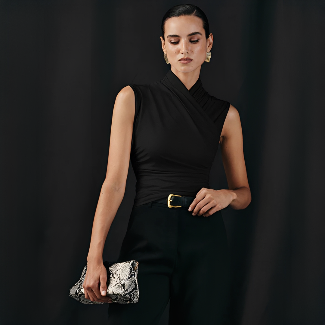 Mireya - Schickes Kreuzkragen-Top