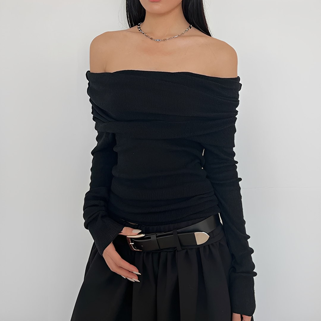 Frida - Stilvolles schulterfreies Top