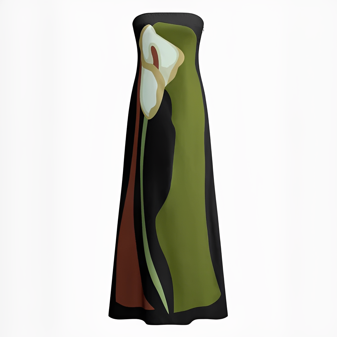 Delaney - Elegantes Kleid mit Blumenmuster und Tube-Top