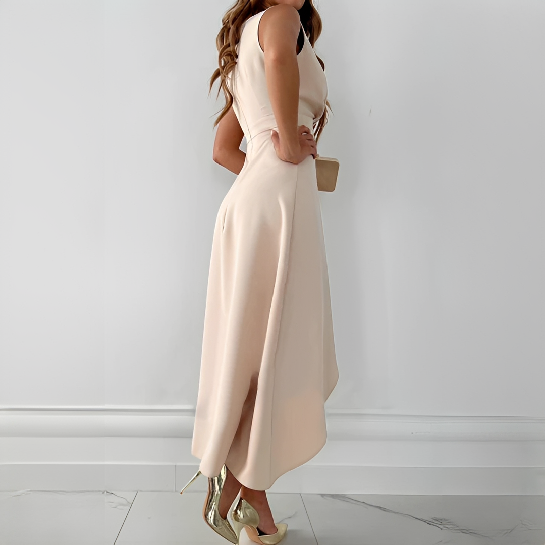 Alemarie - Schickes ärmelloses Damen-Wickelkleid