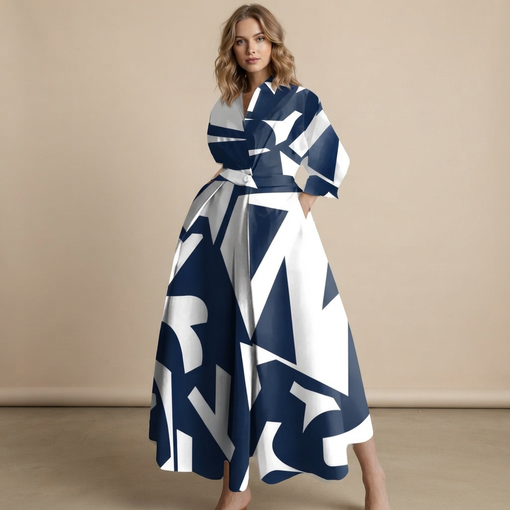 Laverne - Stilvolles, lässig geschnittenes Midikleid