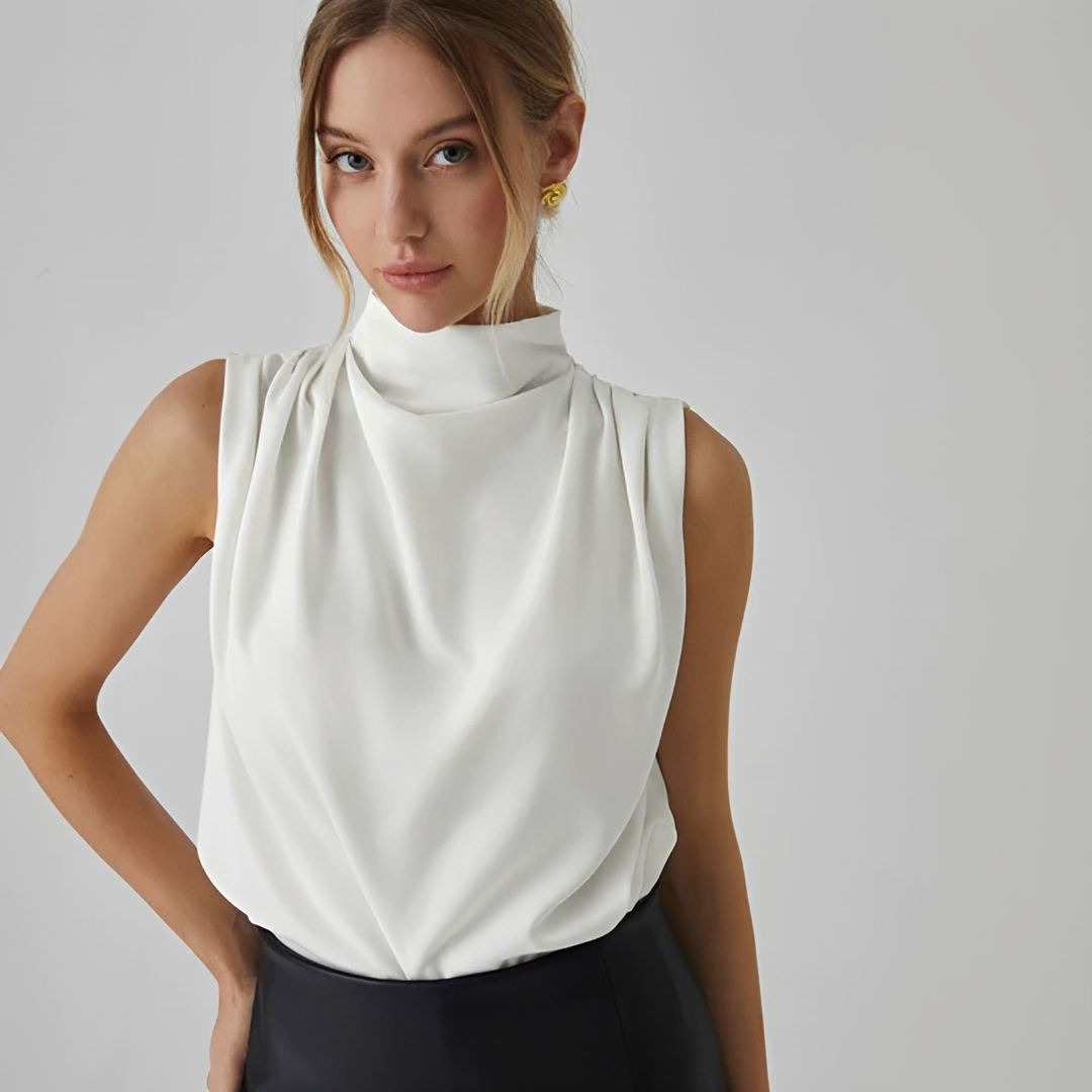 Ailani - Ärmerlose, knitterfreie Bluse