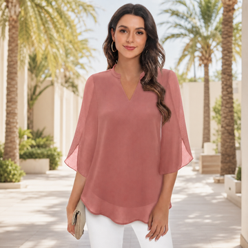 Arsine - Elegante, locker geschnittene Bluse mit V-Ausschnitt