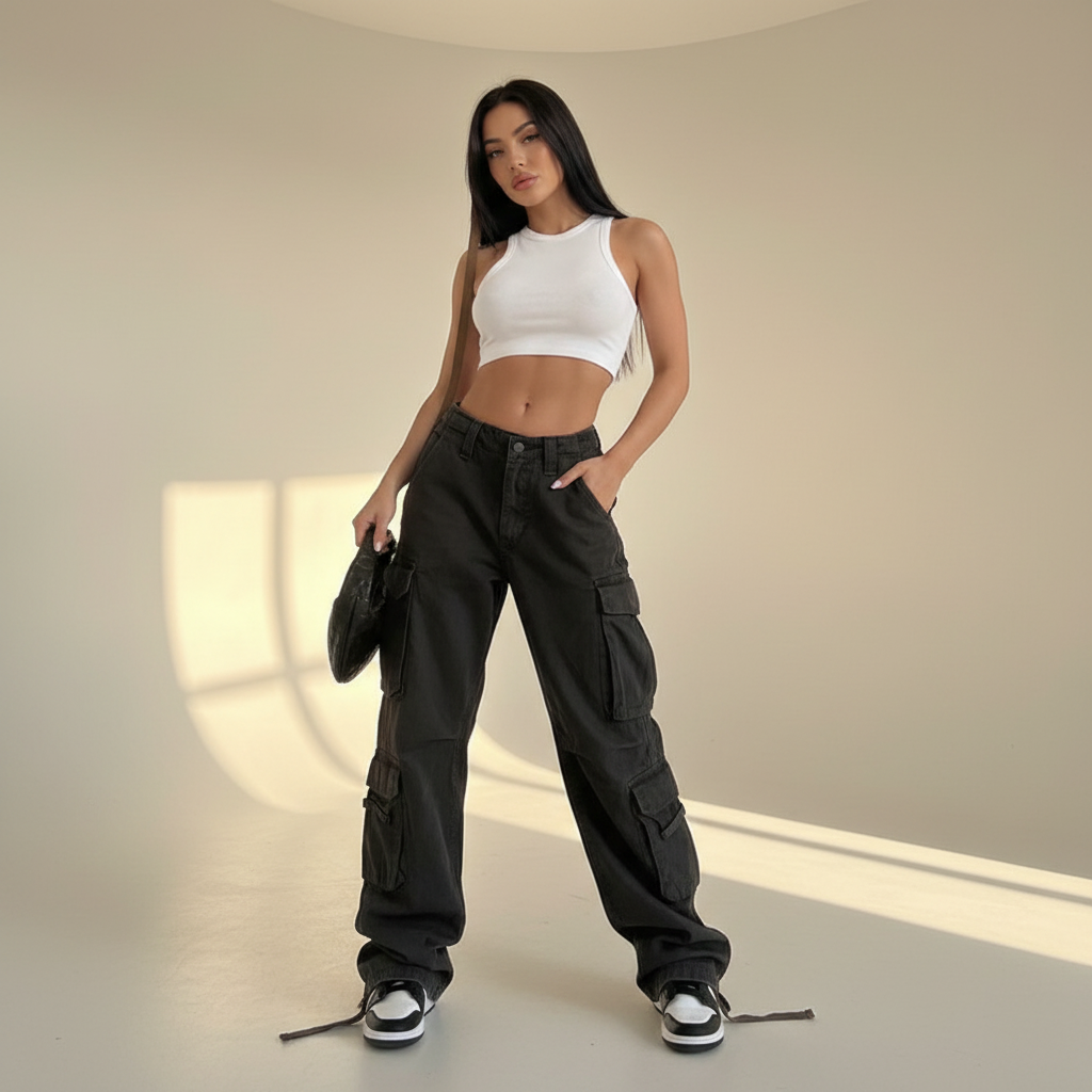 Kamley - Modische, locker sitzende Cargohose