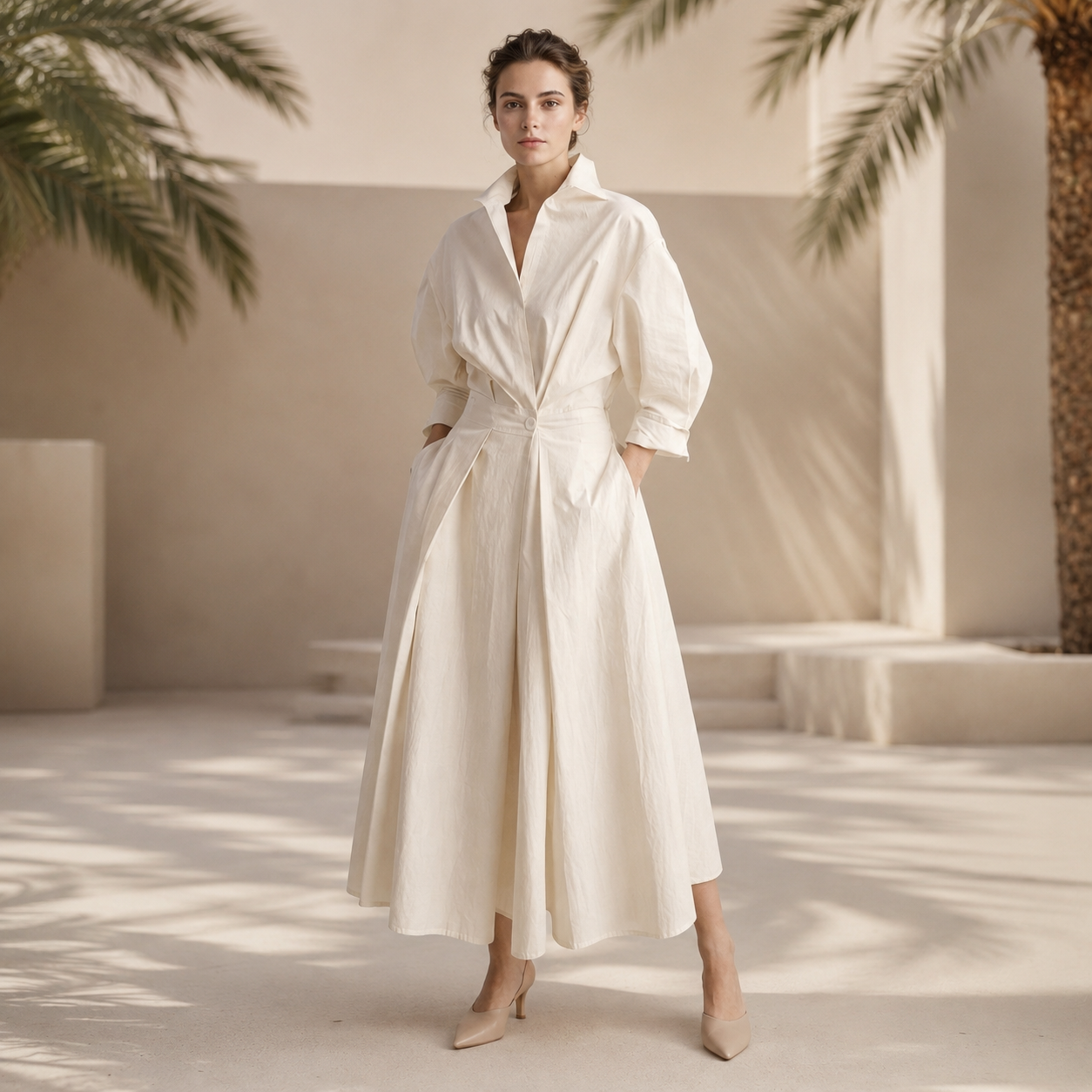 Laverne - Stilvolles, lässig geschnittenes Midikleid