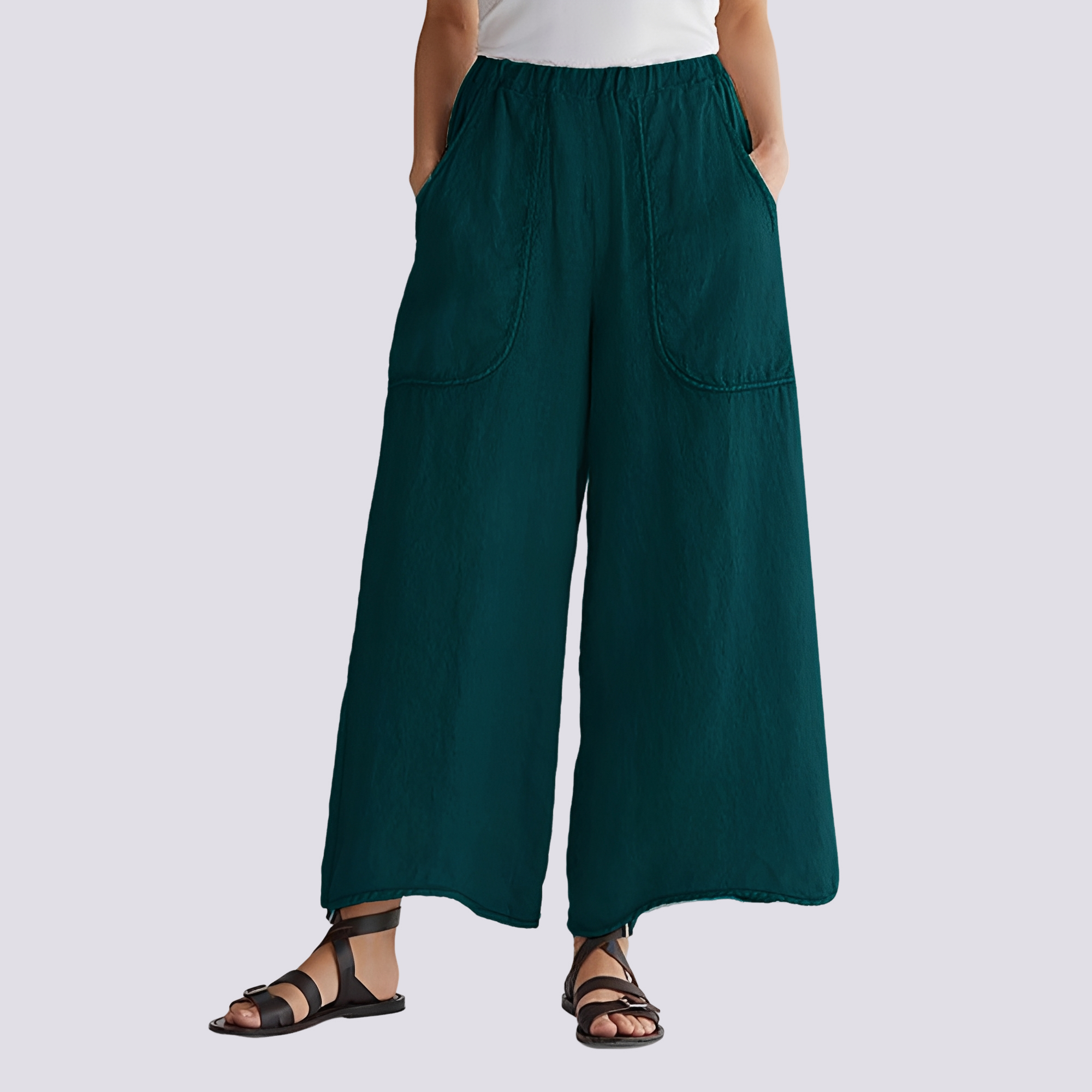 Angela - Lässige Hose mit weitem Bein für Damen