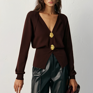Kisha - Modische Jacke mit V-Kragen