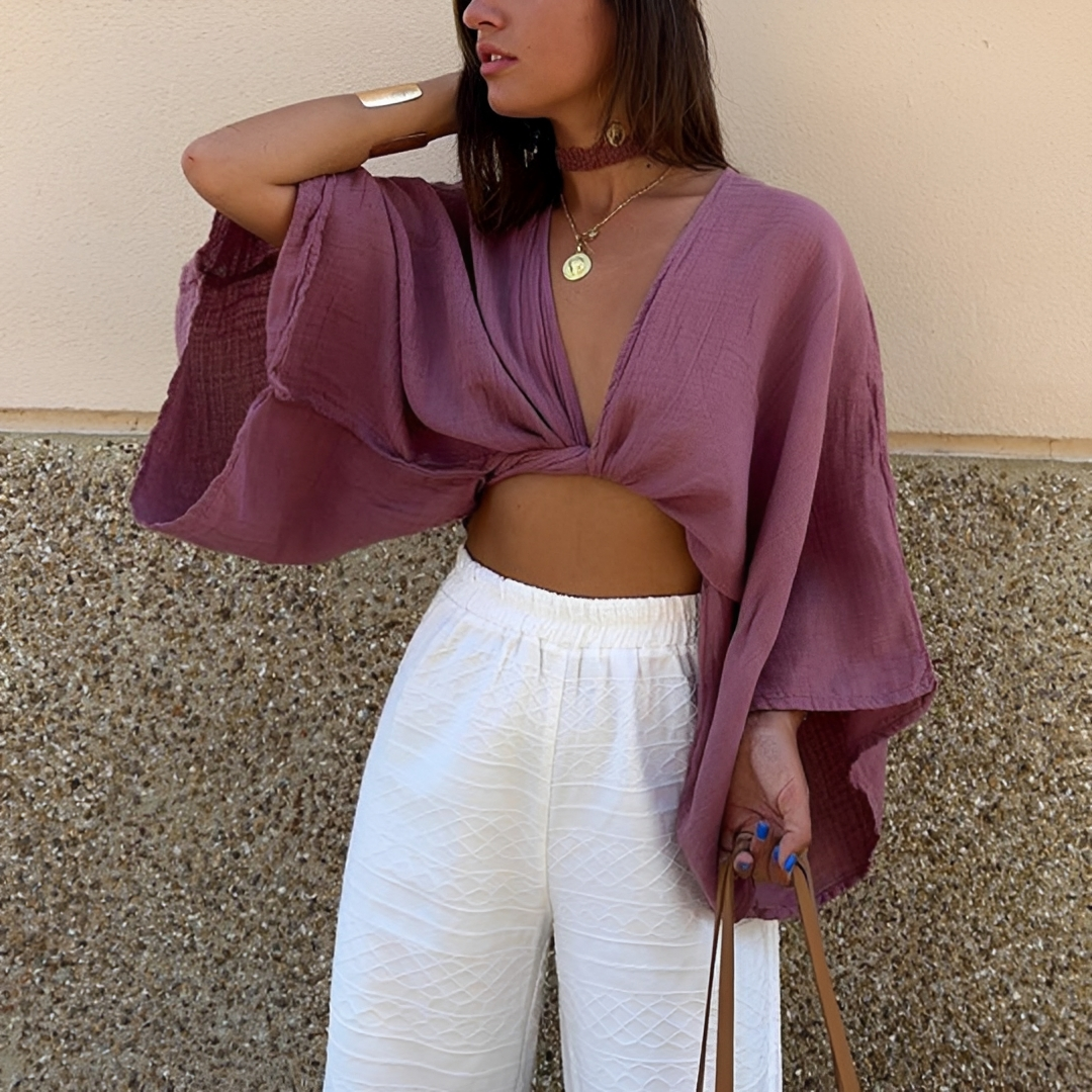 Arabella - Elegante Bluse mit Knoten vorne