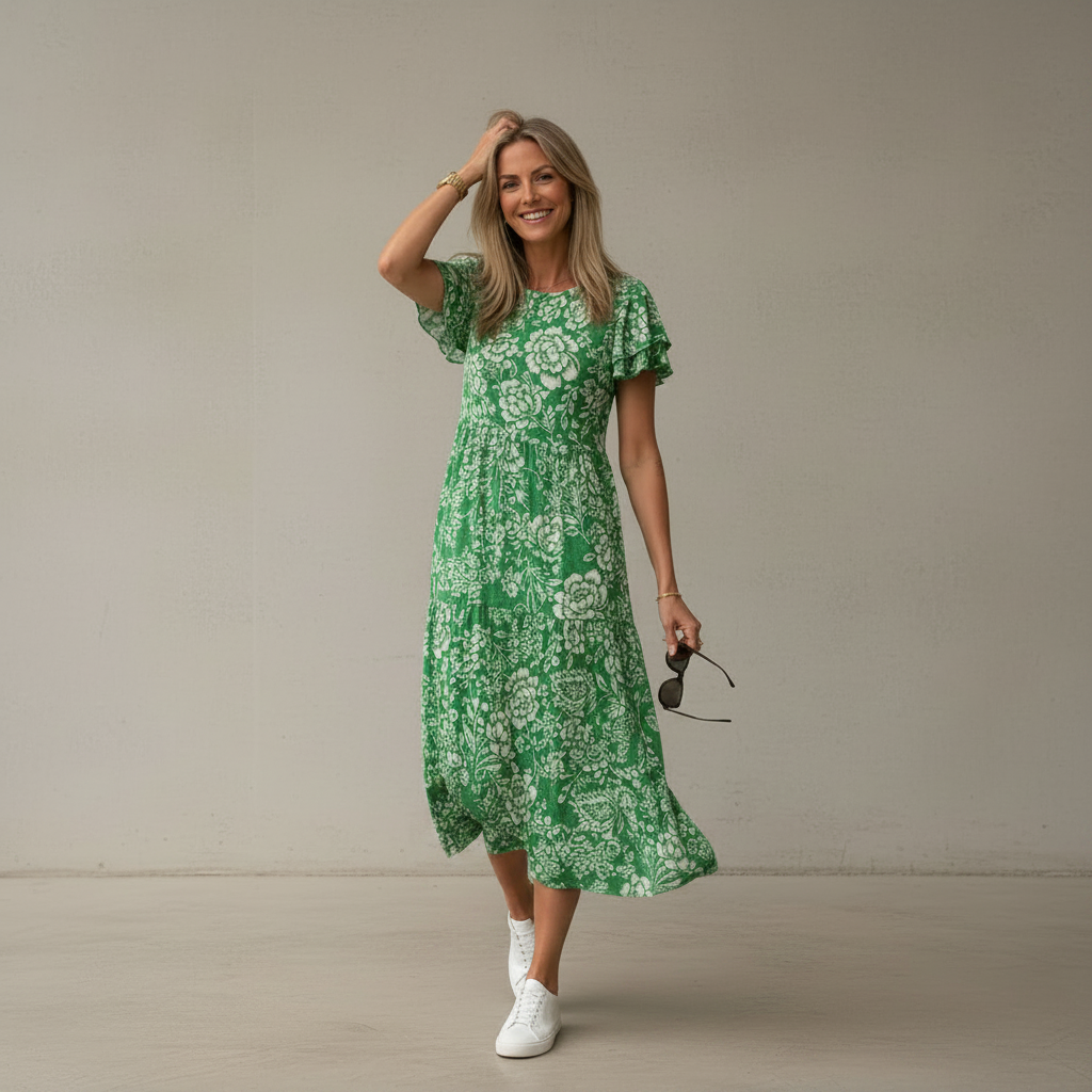 Paige - Weit geschnittenes Midikleid