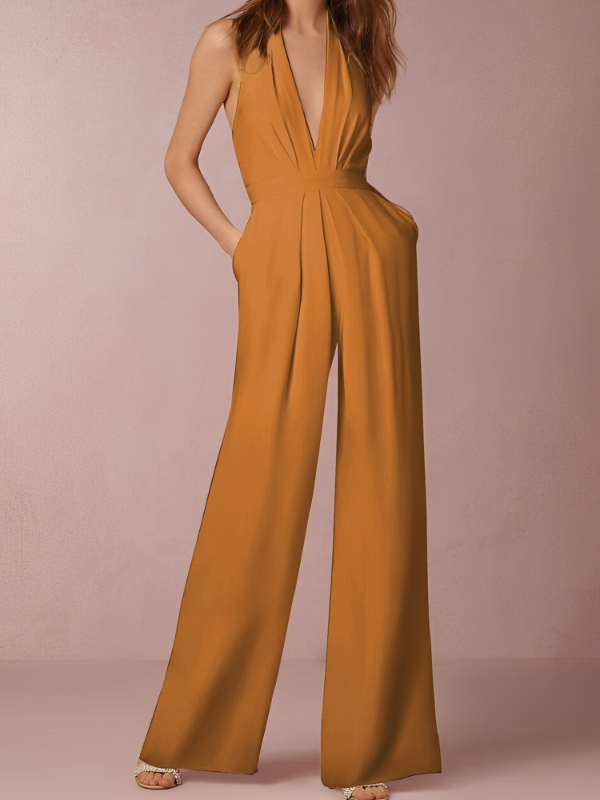 Katie - Eleganter Jumpsuit mit weitem Bein für Damen