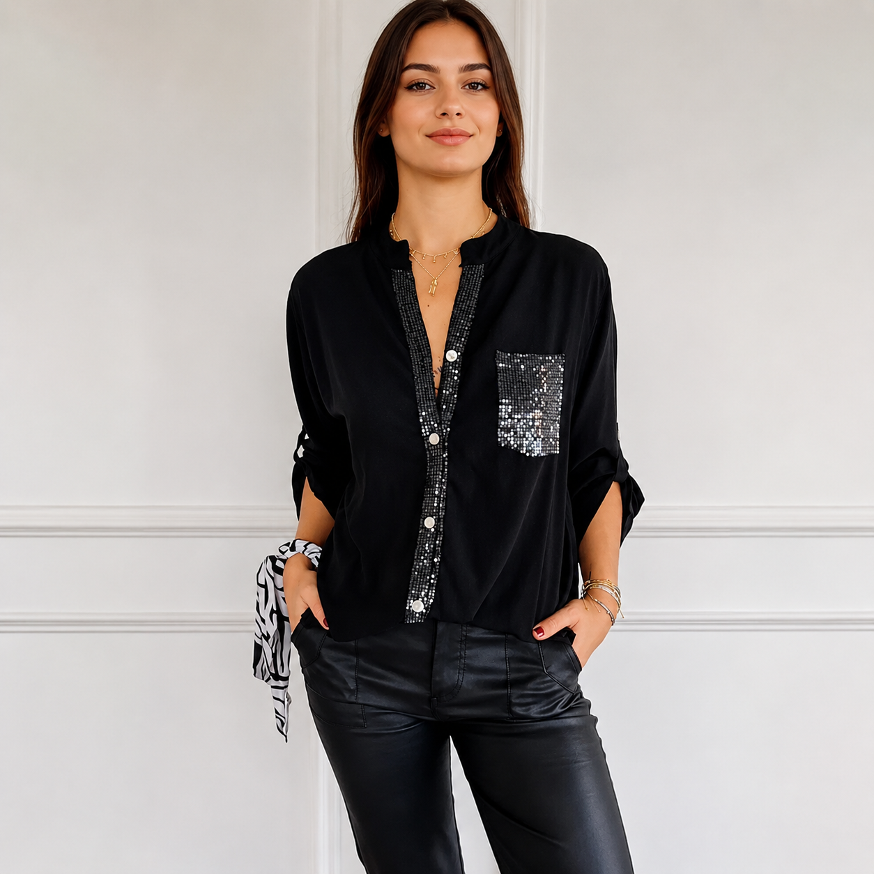 Chalise - Stilvolle Bluse mit Knöpfen