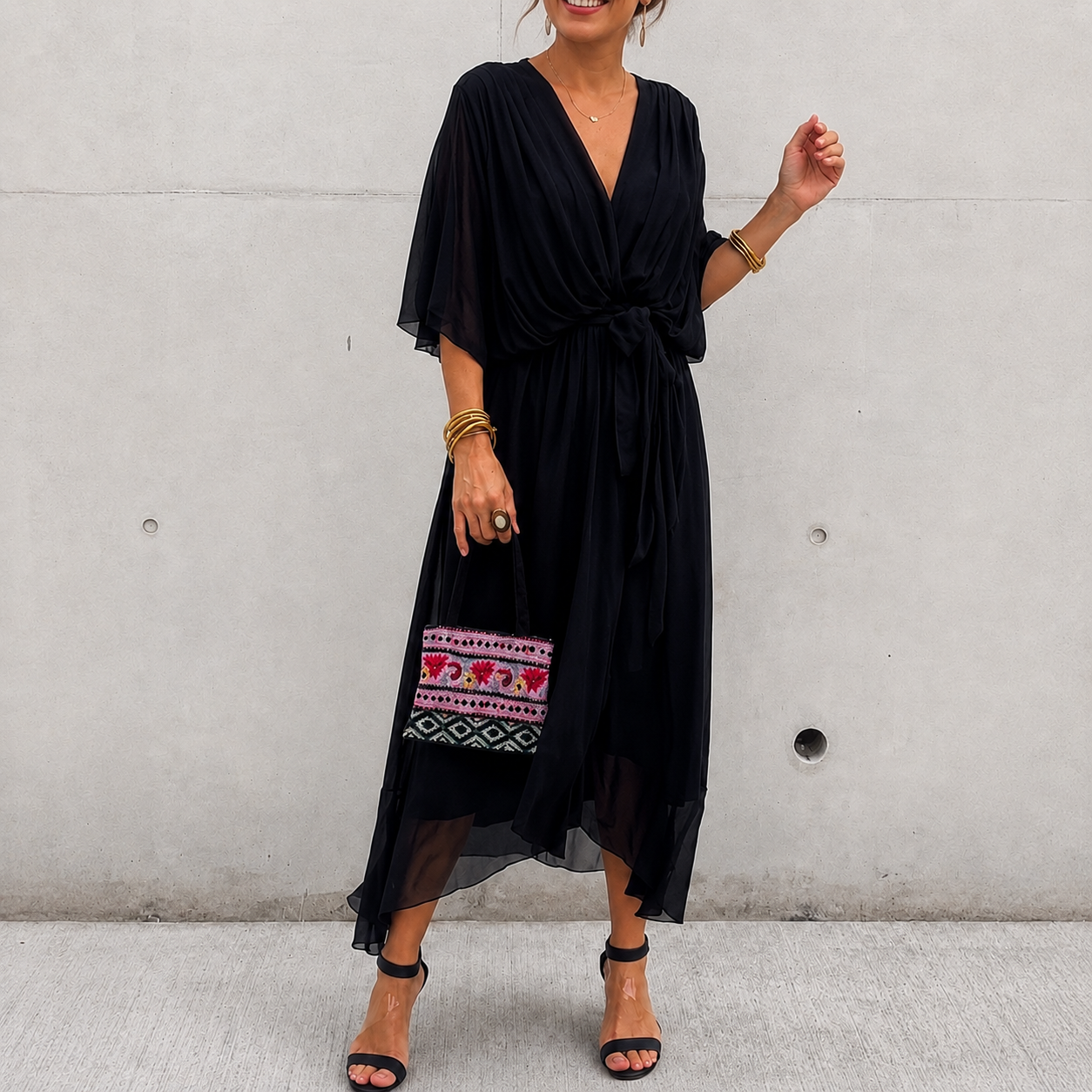 Jescah - Schickes Kleid mit weiten Ärmeln