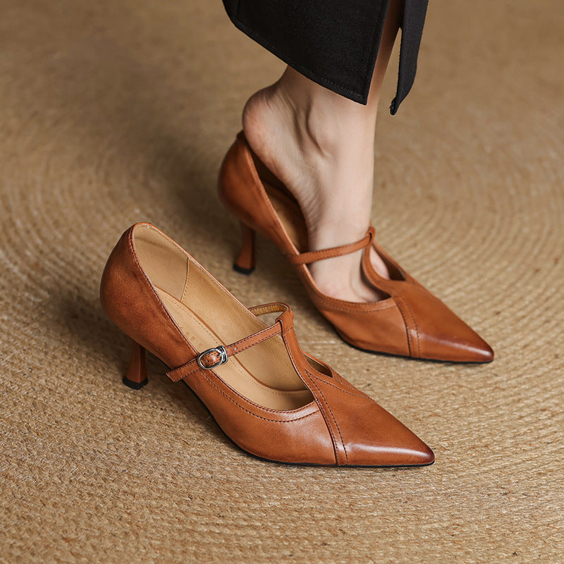 Ellis - Stilvolle Stiletto-Absätze mit T-Schnalle